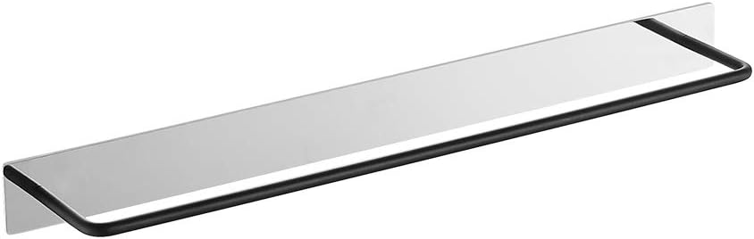 Towel Racks for Bathroom with Patented Glue Self-Adhesive, Stainless Steel Bathroom Towel Bar 18-Inch, No Drilling Bathroom Towel Hanger with Mirror Polish Brushed Finish Matte Black, FORIOUS