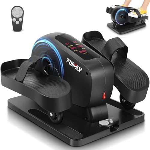 FUNMILY Under Desk Elliptical, 2 in 1 Leg Exerciser While Sitting for Seniors Adults, Ellipse Leg Exerciser with Display Monitor & Remote Control for Home Office Use