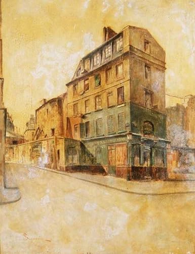 Tableau Montmartre Telemaco Signorini impression d'art mural vintage pour chambre 60x90cm