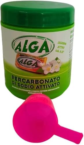 21 SHOP® - Percarbonato di sodio attivato sbiancante smacchiante igienizzante ecologico per bucato a mano e lavatrice Alga 500 gr