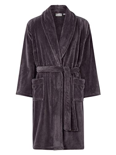 Albornoz suave para hombre que evita el frío posbaño con prácticos bolsillos