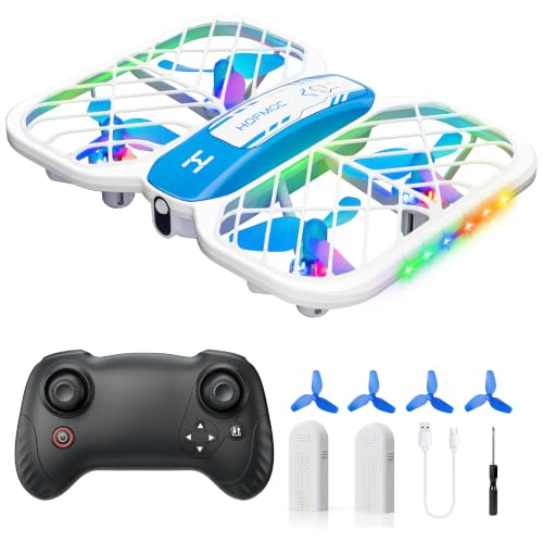 Mini Drohne für Kinder HOFMOC Mini Drohne mit 5 LED-Leuchten 3D-Flip One-Key Start/Landung Headless-Modus 3 Geschwindigkeitsmodi 22 Min Flugzeit Spielzeugdrohne Geschenke für Kinder ab 6 Jahren