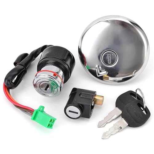 Cerradura y tapa gasolina Suzuki GN125 1982-2001 con interruptor de encendido y 2 llaves