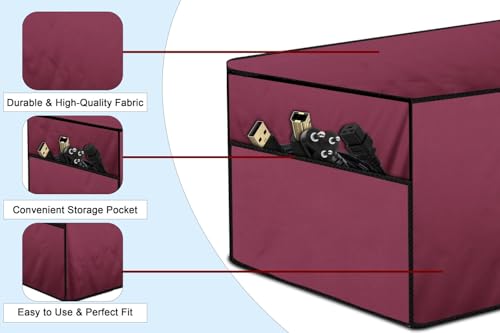 Image of The Furnishing Tree Polyester Waterproof & Dustproof Printer Cover - Compatible with Auto Duplex Laser Brother DCP-L5510DN Printers, Maroon , Dimensions in DxWxH - ( 45x48.5x42 CM)