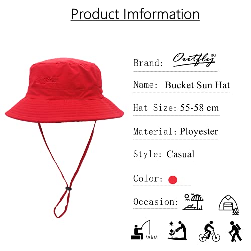 Summer Quick-Dry Bucket Hats For Men And Women Upf50+ Outdoor Sun Hat Uv Protection Beach Hat Red #TOP1
