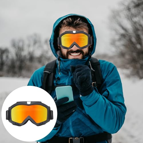Lightweight Anti-Fog Ski Goggles with Adjustable Head Strap for Men Women (Orange) - image 3