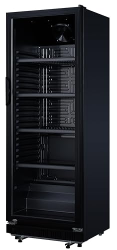METRO Professional Réfrigérateur à Boissons GSC2360B, Acier/Verre, 62 x 63.6 x 175.3 cm, 347 L, avec Serrure, Noir