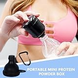 Supplement Funnel - Post-Workout Supplement Box | Moistureproof Portable Protein Powder Case 50ml with Carabiner for Car Camping Work Airplane Travel Seniors Adults - Image 3