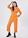 Owl's-Yard Women's Halloween Prisoner Costumes Letter Print Jail Jumpsuit for Adults Kids Halloween Party Cosplay Outfits (Women Orange, XL)