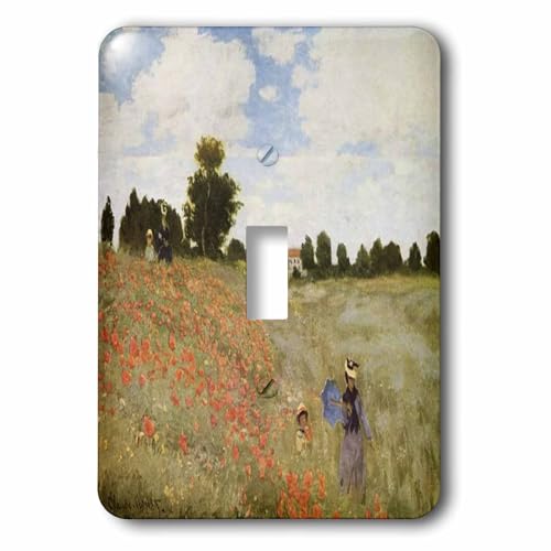 Interrupteur Monet coquelicot de 3dRose lsp_49351_1 pour va-et-vient - 2