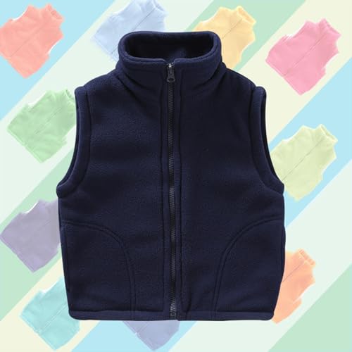Boys Girls Fleece Vest Jacket Warm Soft Sleeveless Jacket Ligntweight Full Zip Outerwear Vests Winter Vest2