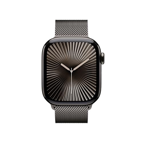 Miniatura 2 de Apple Watch Series 10 GPS + Cellular Smartwatch con caja de titanio Pizarra de 46 mm y Pulsera Milanese Loop Pizarra - Talla M/L. Monitor de entreno, pantalla Retina siempre activa y neutro en carbono