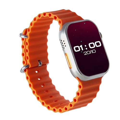 Image of SHARQ Smart Watch with 1.91 inch Display, Bluetooth Calling, AI Voice Assistant, Functional Crown, Heart Rate & SpO2 Monitoring, Waterproof IP67 with Fast Charging(Titanium Gold)