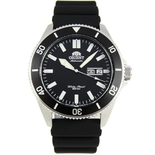 Orient Sports Kano Automatico AA00 - Orologio Uomo Subacqueo Vintage 44mm, Movimento Meccanico F6922 A Carica Manuale, Quadrante Nero E Giorno Data