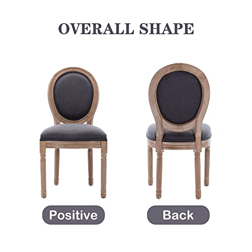 Nrizc French Country Dining Chairs Set Of 4, Farmhouse Dining Chairs, Wood Round Back Dining Room Chair, For Dining Room/Living Room/Bedroom #TOP3