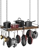 Creso hom Hanging Pot Rack, 31.5x15.75 Inches Pot Hangers for Kitchen, Pan Hanging Rack with...