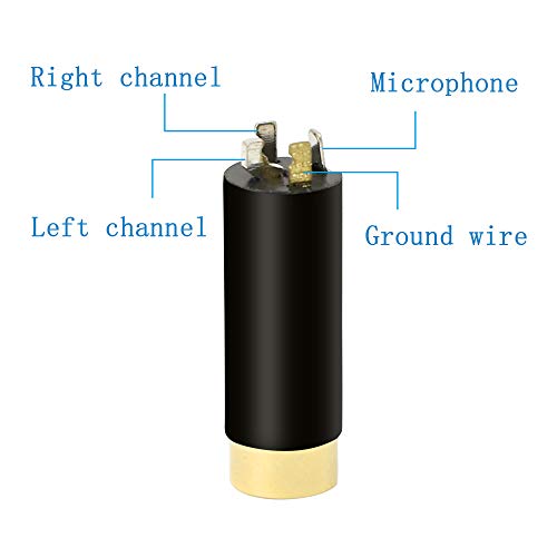 Conector de audio Jack 3.5mm para auriculares 2 unidades miniatura 4