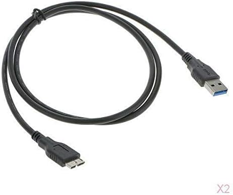 UBERSWEET® 2xUSB 3.0 A to Micro B Cable for WD/Clickfree External HDD Hard Drive Disk