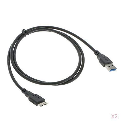 UBERSWEET® 2xUSB 3.0 A to Micro B Cable for WD/Clickfree External HDD Hard Drive Disk