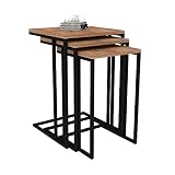 Dimensiones: 40x61,8x40 Mesa nido,100% tablero de aglomerado rechapado en melamina, color atlantic negro
