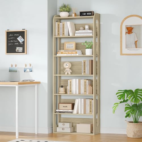 Hzuaneri Bibliothèque, étagère en Bois à 7 Niveaux, étagère géométrique 3D de Bureau, Bibliothèque sur Pied en Bois pour Chambre, Salon et Bureau 24 x...