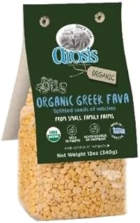Arosis Greek Organic Fava of Vetches 12oz - Splited Seeds of Vetches - Grown in Greece