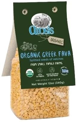 Arosis Greek Organic Fava of Vetches 12oz - Splited Seeds of Vetches - Grown in Greece