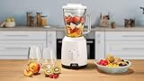 Braun PowerBlender 1, pojedynczy trójkątny mikser w szkle, 2 prędkości, funkcja kruszenia lodu, JB1050WH, 600W, biały