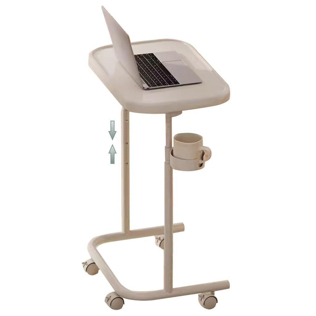 Bureau debout réglable en hauteur beige 50x38cm table pliante salon