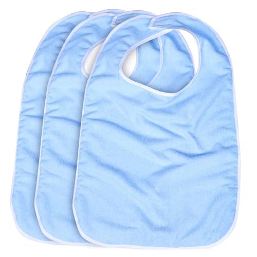 BCOATH 3pcs Adult Bib Elder Burp Cloth Seniors Bibs Adult Aprons Adult Feeding Bib Elders Eating Protectors Adult Bandana Bibs Elders Bibs Adult Eating Bibs Baby Bib Man Cotton Washable