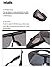 Bestum Driving Glasses Wraparounds Polarized Fitover Sunglasses (Matte black, Grey)