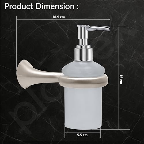Image of Plantex Smero Pure Brass Handwash Holder for Wash Basin /Liquid Soap Dispenser /Shampoo Dispenser - Effect (Satin Matt)