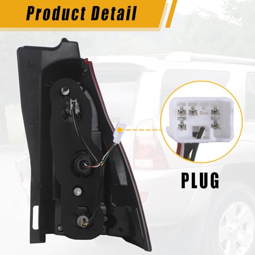 Boine Right Passenger Side Tail Light Assembly Compatible With 2006 2007 2008 2009 Toyota 4Runner SR5 Sport Limited Rear Light Brake Lamps Replaces 8155135320 TO2801172 (Right Passenger Side) by Boine - Image 3