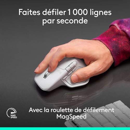Logitech MX Master 4 for Mac souris Bluetooth ergonomique clavier AZERTY - 4