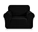Produktbild E EBETA Elastisch Sofa Überwürfe Sofabezug, Stretch Sofahusse Sofa Abdeckung Hussen für Sofa, Couch, Sessel 1 Sitzer (Schwarz, 85-115 cm)