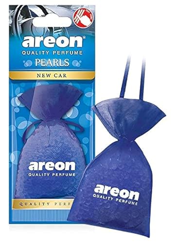 AREON Pearls Lux I Car & Home Hanging Air Freshener I Quality Perfume I New Car (Pack of 3)