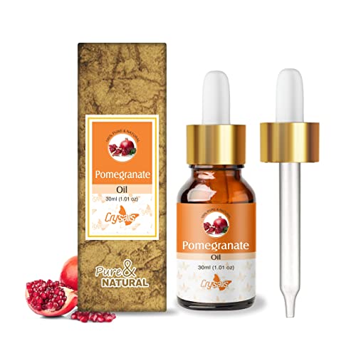 Image of Crysalis Pomegranate (Punica Granatum) Oil |100% Pure & Natural Undiluted Carrier Oil Organic Standard| For Sensitive Skin & Revitalizing Dull Skin - Use On Skin And Hair| 30Ml With Dropper