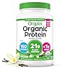 Orgain Organic Vegan Protein Powder, Vanilla Bean – 21g Plant Protein, 6g Prebiotic Fiber, No Lactose Ingredients, No Added Sugar, Non-GMO, For Shakes & Smoothies, 2.03 lb (Packaging May Vary)