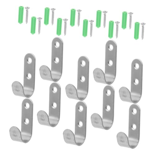 NOLITOY 10 Sets Heavy Duty Trailer Tarp Hooks Wall-mounted Cargo Hangers for Trailer Covers Garage Storage Garden Hose Camping Secure Fasteners