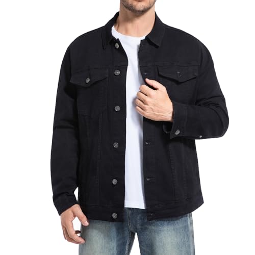 FASHIONSPARK Men's Rugged Wear Button Down Denim Jacket