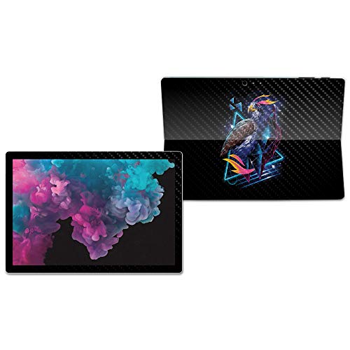 Image of MIGHTY SKINS MightySkins Carbon Fiber Skin for Microsoft Surface Pro 6 - Heroic Hawk | Protective, Durable Textured Carbon Fiber Finish | Easy to Apply, Remove, and Change Styles | Made in The USA