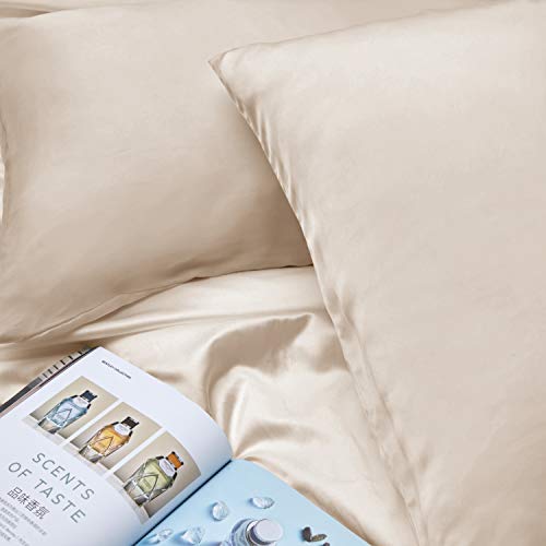 Mulberry Silk Pillow Cases for Hair and Skin, King, Taupe, 1 pc by INSSL - Used condition - Image 6