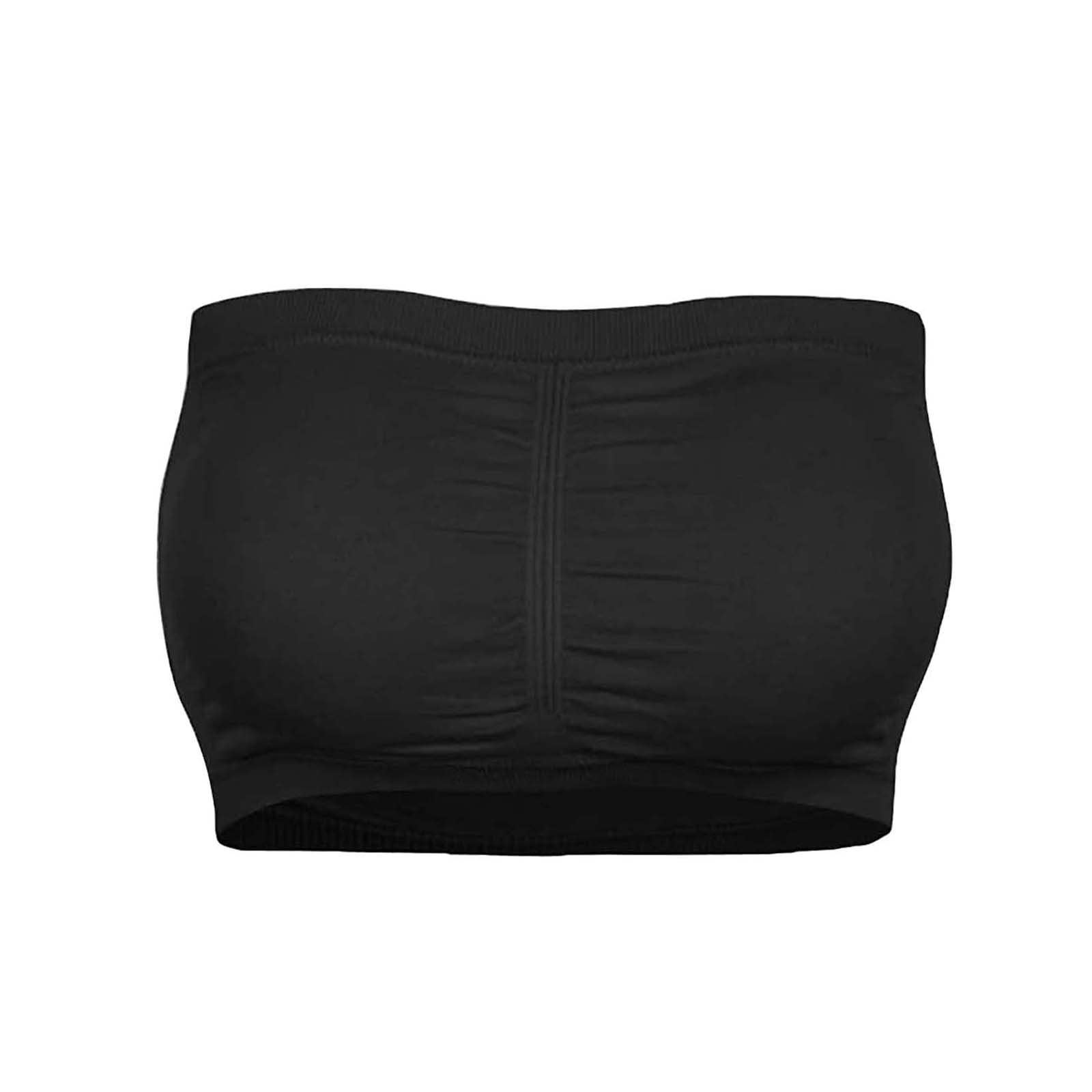ES Sale Padded Women's Packs Bandeau 5 Crop Bralette Top Seamless Bra Strapless Bras for Women Non Wired Tshirt Bandeau Bra for Women ES
