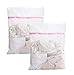 Lot de 2 Filet Linge pour Machine à Laver, Sacs à Linge Résistant avec Fermeture Eclair, Filet de Lavage de Voyage (30x40cm)