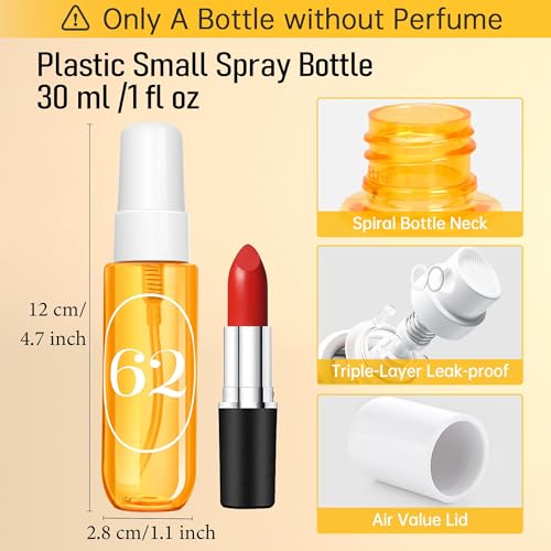 Empty Travel Size Toiletries Bottles Compatible with Sol de Janeiro 62 Perfume, 1 OZ TSA Approved Leak-Proof Containers Refillable for 3 OZ & 8.1 OZ, Travel Essentials, Only A Bottle No Perfume2