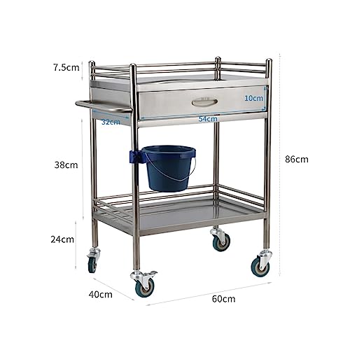 Carrito rodante de acero inoxidable idóneo para agilizar el trabajo diario en hospitales 3