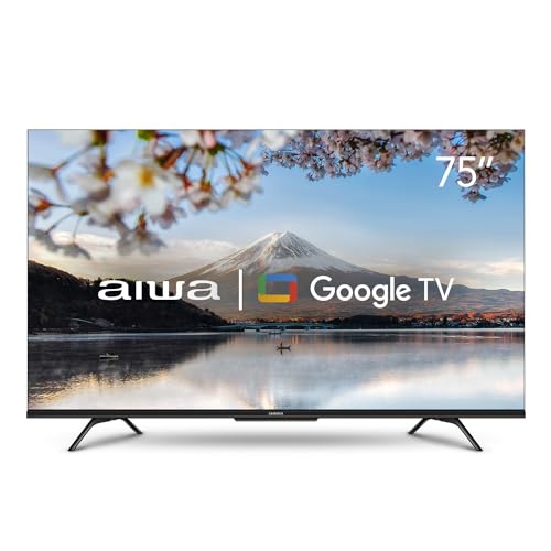 Smart TV AIWA 75” GOOGLE TV 4K Comando de voz Dolby Vision&Atmos AWS-TV-75-BL-01-A