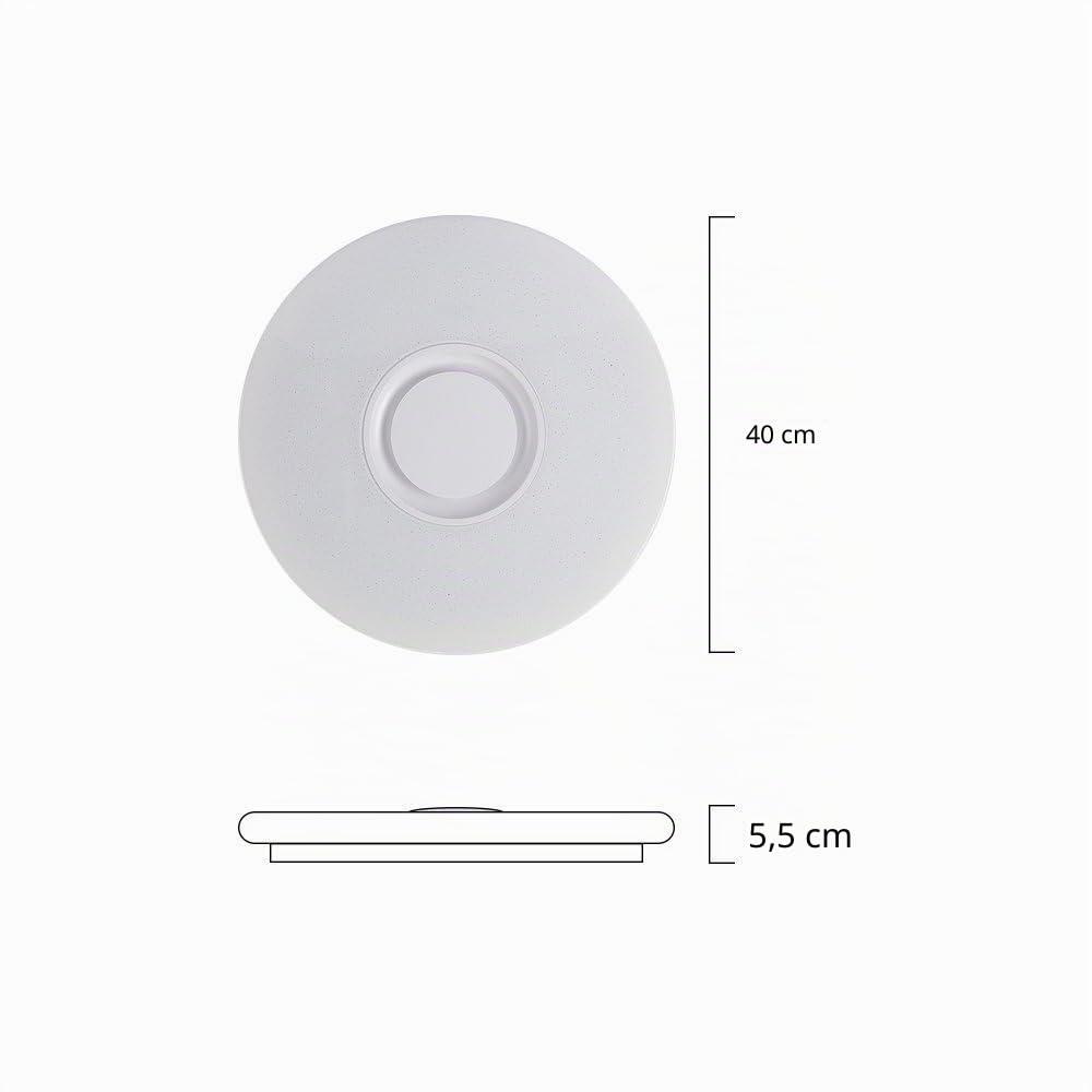 Lámpara de Techo LED con Control Remoto 24W para Sala de Estar