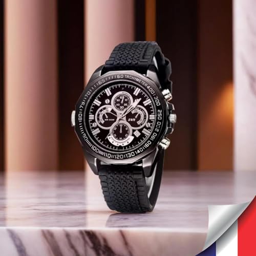 Active Media Concept Montre Caméra Espion Full HD 1080p Vision Nocturne Enregistrement Audio...