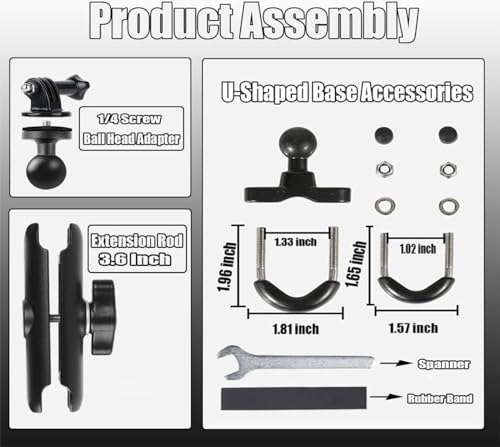Image of Gopro Mount for Bike Action Camera Mount Compatible with gopro Bike Mount 360 rotational Angle for Bike Motorcycle and Bicycle Handlebar